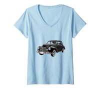 Womens Classic Studebaker 1940 ChampionS Vintage Car Enthusiast V-Neck T-Shirt