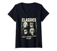 Womens Classical Music Parody Album, Funny Classical Composer V-Neck T-Shirt