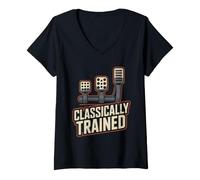 Women's Classically Trained Manual Transmission Stick Shift Humor V-Neck T-Shirt