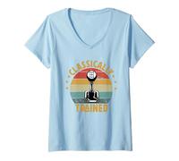 Women's Classically Trained Stick Shift Manual Car Transmission V-Neck T-Shirt