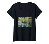 Women's Claude Monet La Grenouillere V-Neck T-Shirt