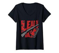 Womens Clay Shooting Lead The Way Lterally V-Neck T-Shirt
