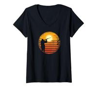 Women's Clay Skeet Pigeon Shooting Clay Hunters Pull Clay Pigeons V-Neck T-Shirt