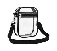 Women's Clear PVC Cross Body Bag, Transparent Shoulder Purse for Daily Use | Waterproof Design, Stadium Approved, Simplifies Security Checks, Stylish Organizer, Perfect for Travel Concerts Parties