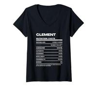 Women's Clement Nutrition Facts Name V-Neck T-Shirt