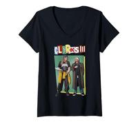 Womens Clerks III Jay and Silent Bob Color Pop Movie Poster V-Neck T-Shirt