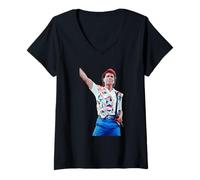 Womens Cliff Richard Live The Event Wembley from A Distance 1989 V-Neck T-Shirt