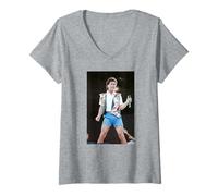 Womens Cliff Richard The Event Live Wembley from A Distance 1989 V-Neck T-Shirt