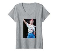 Womens Cliff Richard The Event Wembley from A Distance Live 1989 V-Neck T-Shirt