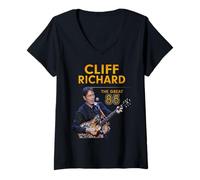 Womens Cliff Richard The Great 85 V-Neck T-Shirt