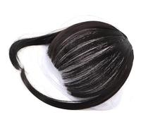 Women's Clip-On Bangs Hair Extensions with BB Clip High-Temperature Fiber Fringe for Look Reusable Fake Hair Bang -