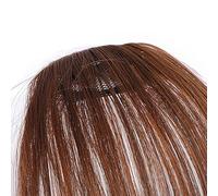 Women's Clip-On Bangs Hair Extensions with BB Clip High-Temperature Fiber Fringe for Look Reusable Fake Hair Bang -