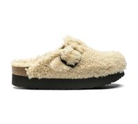 Women's clogs Birkenstock Boston Big Buckle Platform Fur Blanc 41 Étroit