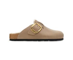Women's clogs Birkenstock Boston Big Buckle Shearling Beige 36 Étroit