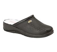 Women's Clogs & Mules Coated Leather Garden Clogs Nursing Shoes with Padded Leather Insole Kitchen Shoes Womens Clogs Mules Shoes for Women Ladies Summer Shoes - Black Size 4-37