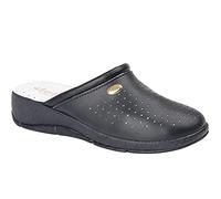 Women's Clogs & Mules Coated Leather Garden Clogs Nursing Shoes with Padded Leather Insole Kitchen Shoes Womens Clogs Mules Shoes for Women Ladies Summer Shoes - Navy Blue-Size 8-42