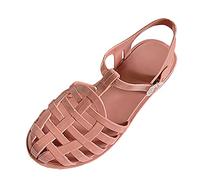 Women's Closed Toe Hollow Woven Fisherman Sandals, Summer Comfortable Y17K Jelly Flats Bohemia Gladiator Sandal with Adjustable Buckle Ankle Strap Flat Rome Sandals Size 6