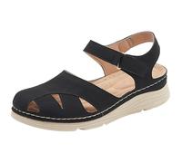 Womens Closed Toe Orthopedic Sandals Womens Arch Support Sandals Low Wedge Walking Slippers Breathable Recovery Sandal For Orthotic Plantar Fasciitis Outdoor Sporty Slides With Easy Fasten