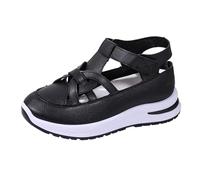 Womens Closed Toe Platform Running Mules, Womens Platform Hollow Wedge Roman Sandals, Comfortable Wide Sneakers, Thick-Soled Arch Supports Clogs Flexible Shoes for Gym Workout Body Training
