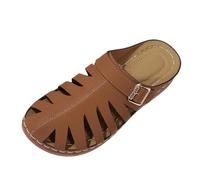 Womens Closed Toe Sandals Orthopedic Sliders Wedge Clogs Mules Shoes Platform Fashion Sandal with Arch Support Summer Beach Holiday Slippers Orthotic Slides Flip Flops