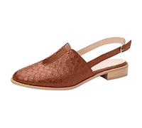 Womens Closed Toe Sandals UK Sale, Ladies Wide Fit Sandal Ankle Strappy Sandals Low Kitten Heels Sandals Sling Back Slipper Garden Shoes Mule Sandals Chunky Sandals Summer Clogs Slip on Loafer Shoe