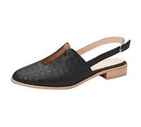 Womens Closed Toe Sandals UK Sale, Ladies Wide Fit Sandal Ankle Strappy Sandals Low Kitten Heels Sandals Sling Back Slipper Garden Shoes Mule Sandals Chunky Sandals Summer Clogs Slip on Loafer Shoe
