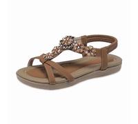 Womens Closed Toe Sandals Women's Comfortable Casual Slip On Sandals Breathable Flat Beach Shoes Daily Wear with Lightweight Design Coffee