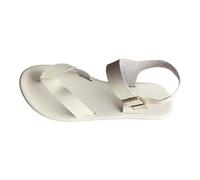 Womens Closed Toe Wedge Sandals Foreign Trade Large Size Women's Clip Toe Fashion Comfortable Flat Buckle Solid Color Beach Sandals