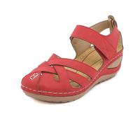 Womens Closed Toe Wedge Sandals Lightweight Slip on Summer Sandals New Close Toe Shoes Non Plus Size Sandles Women's Shoes Car Suture Wear Ladies Sandal Size 7
