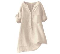 Womens Clothes, Ladies Shirts, Smock Tops for Women UK, Ladies Tops 16, a line Tops for Women UK, Summer Tops for Women UK Plus Size, Women's Short Sleeve Shirts, Blouses for Women UK Beige