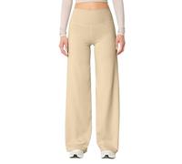 Womens Clothing 2025 Yoga Leggings for Women Wide Leg Yoga Pants with Pockets High Waist Straight Leg Dress Pants Tummy Control Flare Leggings Khaki, M