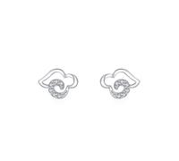 Women's Cloud 9 Carat White Gold 375 Earrings Round White Moissanite