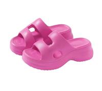 Women's Cloud Slides Sandals - Ultra Soft Pillow H-Strap Slippers Non-Slip Quick-Drying Shower Shoes Thick Cushioned Sole for Indoor/Outdoor Comfort House Slippers & Pool Slides Hot Pink
