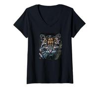 Womens Clouded Leopards Clouded Leopard V-Neck T-Shirt