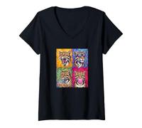 Women's Clouded Leopards Funny Clouded Leopard V-Neck T-Shirt
