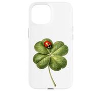 Womens Clover Ladybug Art Irish Lucky Charm Saint Patrick Case for iPhone 15