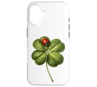 Womens Clover Ladybug Art Irish Lucky Charm Saint Patrick Case for iPhone 16