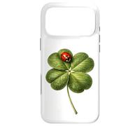 Womens Clover Ladybug Art Irish Lucky Charm Saint Patrick Case for iPhone 17 Pro Max