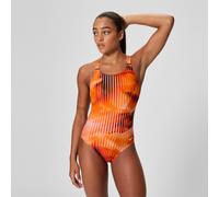 Women's Club Training Printed Leaderback Swimsuit Orange - 18 Team Orange 18