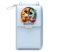 Women's Clutch Purse Customized Small Bags Bat Haunted Halloween Pumpkin Ghost Cemetery Witch Skeleton for Everyday Use or Gift Idea Graduation Student