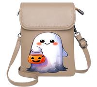 Women's Clutch Purse Personalized Leather Cell Phone Wallet Cemetery Witch Skeleton Bat Haunted Halloween Pumpkin Ghost Suitable for Daily Gifting Season Gifts