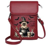 Women's Clutch Purse Women ID Credit Card Case Cemetery Witch Skeleton Bat Haunted Halloween Pumpkin Ghost Perfect for Teacher's Day for Everyday Use or Gift Idea