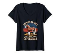Womens Clydesdale Horses "You Have an Army" Funny V-Neck T-Shirt