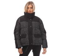 Women's Coat Gant Tweed Down Jacket in Black