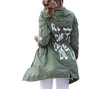 Women's Coat Style I Really Don't Care Do U Printed Melania Trump Green Cotton Cargo Long Jacket