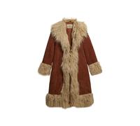 Women's coat Superdry Long Afghan Marron S