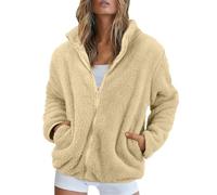 Womens Coat, Yours Clothing, Modern Fitted Long Sleeve Windbreaker Loungewear Fall Zip Coats Collarless Solid Color Hot