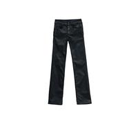Women's Coated Straight Jeans Salsa Jeans Secret Push In Noir 27x32