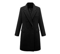KaloryWee Womens Coats Sale Winter 2019 Classic Ladies Trench Long Black Smart Coat with Buttons Overcoat Parka Jackets Outwear