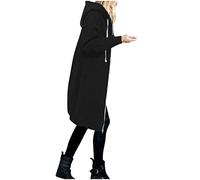 Women's Coats Size 18 UK Zip Up Quilted Jacket Womens Thicked Long Hoodies Warm Winter Duffle Coats Thicken Puffer Jackets Ladies Open Front Overcoat Solid Color Thermal Jacket with Hood